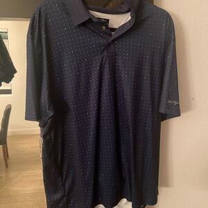 Hogan Dark Blue Patterned Men's Polo Shirt